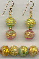 "Fenice" 2 Colored Venetian Bead Earrings